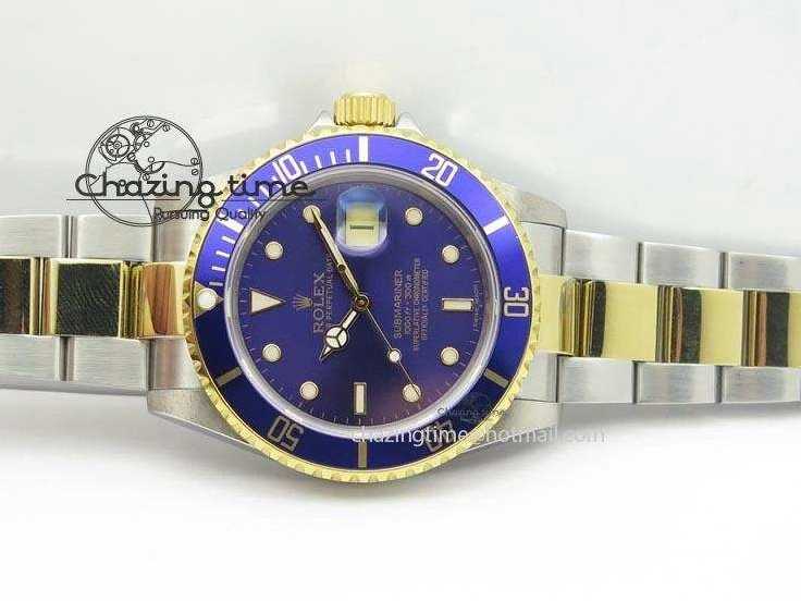 MiroTime 1231 Stretchable Submariner BP Maker 16613 Blue Dial SS YG Case On SS YG Bracelet A 3877